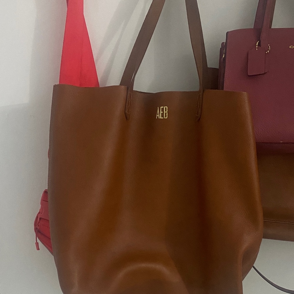 Madewell Brown Leather Tote Bag